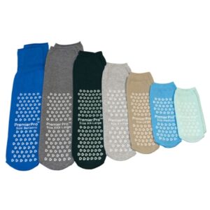 Slipper Socks PremierPro Unisex Adult 2X-Large Single Tread Single Patient Use Dark Green