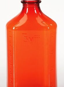 Prescription Bottle, Oval 8 oz. Amber