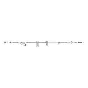 IV Pump Set Curlin Pump 1 Port 20 Drops / mL Drip Rate Without Filter 98 Inch Tubing Solution