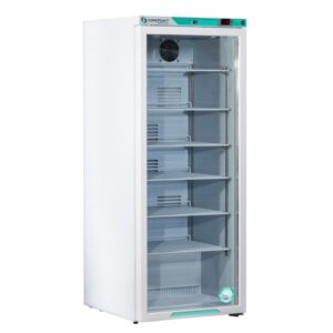 Upright Refrigerator Corepoint Scientific White Diamond Series Laboratory Use 10.5 cu.ft. 1 Swing Glass Door Cycle Defrost