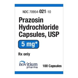 Prazosin HCl 5 mg Capsule 100 Capsules