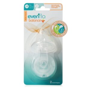 Nipple Evenflo Feeding Balance + Wide Neck Slow Flow Tip Ages Birth and Up