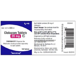 Clobazam 20 mg Tablet 100 Tablets