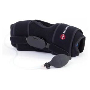 Knee Brace with Ice Pack and Compression System ManaEZ Rom Ice One Size Fits Most Hook and Loop Strap Closure Right Knee