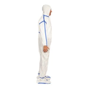 Cleanroom Coverall with Hood and Boot Covers X-Large White Disposable Sterile