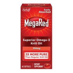 Omega 3 Supplement Megared Fish Oil 350 mg Strength Softgel 60 per Bottle