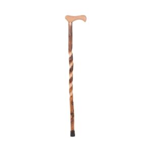T-Handle Cane Brazos Twisted Wood 37 Inch Height Hickory