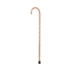 Round Handle Cane Brazos Twisted Wood 37 Inch Height Tan Oak