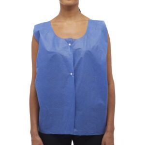 Exam Vest McKesson Blue One Size Fits Most Front Opening Snap Closure Unisex