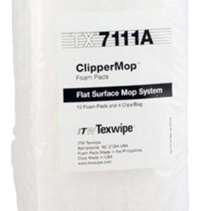 Cleanroom Mop Pad Kit Texwipe ClipperMop White Foam Disposable