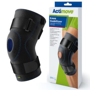 Knee Stabilizer Actimove Sports Edition X-Large Pull-On / D-Ring / Hook and Loop Strap Closure 20 to 22 Inch Thigh Circumference Left or Right Knee