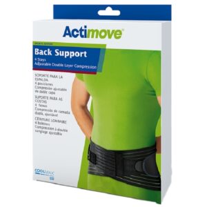 Back Support Actimove Sports Edition 2X-Large Hook and Loop Closure 45 to 49 Inch Waist Circumference Adult