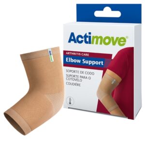 Elbow Support Actimove Large Pull-On Sleeve Left or Right Elbow 10-1/4 to 11-1/2 Inch Circumference Beige