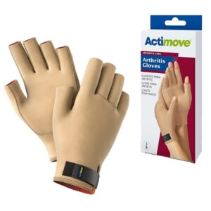 Compression Glove Actimove Open Finger Large Wrist Length Hand Specific Pair