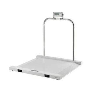Wheelchair Scale Global Industrial Digital Display 1000 lbs. / 454 kg Capacity White AC Adapter / Battery Operated
