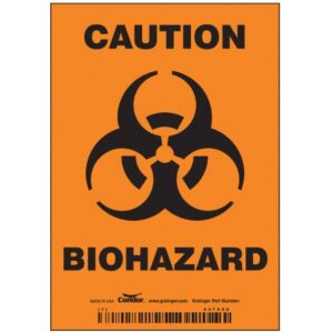 Wall Sign Caution Brady Caution Biohazard with Symbol