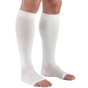 Compression Stocking Truform Knee High 2X-Large White Open Toe