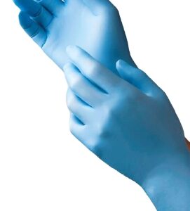 Exam Glove 9252 Series 2X-Large NonSterile Nitrile Standard Cuff Length Textured Fingertips Blue Chemo Tested