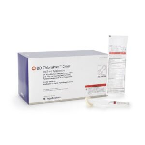 Skin Prep Solution ChloraPrep Clear 10.5 mL Foam Applicator 2% / 70% Strength CHG (Chlorhexidine Gluconate) / Isopropyl Alcohol Sterile
