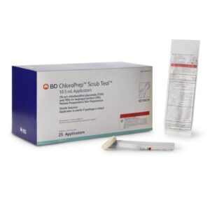 Skin Prep Solution ChloraPrep Scrub Teal 10.5 mL Foam Applicator 2% / 70% Strength CHG (Chlorhexidine Gluconate) / Isopropyl Alcohol Sterile