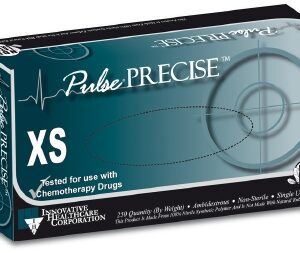 Exam Glove Pulse PRECISE Large NonSterile Nitrile Standard Cuff Length Textured Fingertips Aqua Blue Chemo Tested / Fentanyl Tested