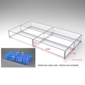 Blood Collection Tube Tube Rack Organizer Poltex 4 Place Clear 11 X 20-1/2 Inch / 5 X 9-1/2 Inch Pockets