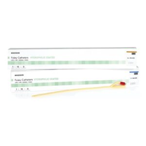 Foley Catheter McKesson 2-Way Standard Tip 30 cc Balloon 16 Fr. Hydrophilic Polymer Coated Latex
