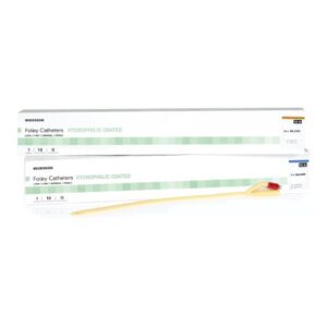 Foley Catheter McKesson 2-Way Standard Tip 30 cc Balloon 22 Fr. Hydrophilic Polymer Coated Latex