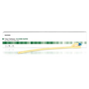Foley Catheter McKesson 2-Way Standard Tip 5 cc Balloon 22 Fr. Silicone Coated Latex