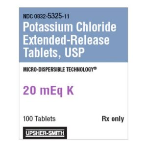 Potassium Chloride 20 mEq Tablet 100 Tablets