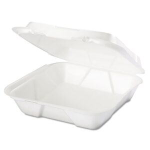 Carryout Food Container Genpak Snap-It White Single Use Foam