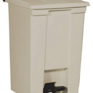 Trash Can Rubbermaid Legacy 48 Quart / 12 gal. Beige Plastic Square
