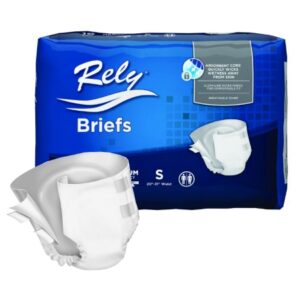 Unisex Adult Incontinence Brief Rely Small Disposable Heavy Absorbency