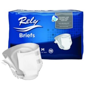Unisex Adult Incontinence Brief Rely Medium Disposable Heavy Absorbency