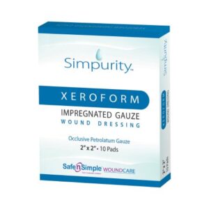Xeroform Petrolatum Impregnated Dressing Simpurity Square 2 X 2 Inch Sterile