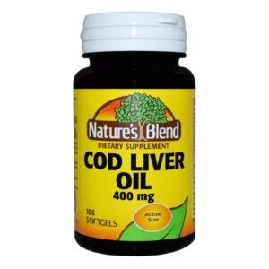 Dietary Supplement Cod Liver Oil Capsule 100 per Bottle