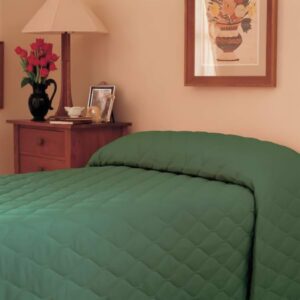 Bedspread 71 W X 102 L Inch 50% Cotton / 50% Polyester Forest Green
