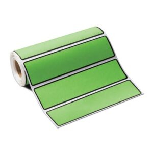 Blank Label Carstens Binder Labels Green 1-3/8 X 5-3/8 Inch