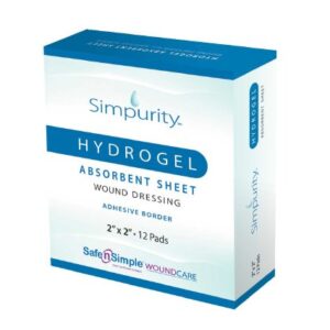 Hydrogel Wound Dressing HydroGel Sheet 2 X 2 Inch Sterile