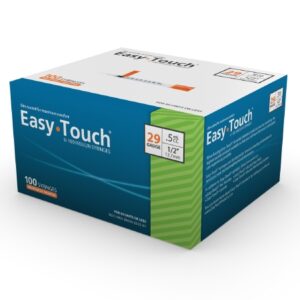 Standard Insulin Syringe with Needle EasyTouch 0.5 mL 1/2 Inch 29 Gauge NonSafety Thin Wall