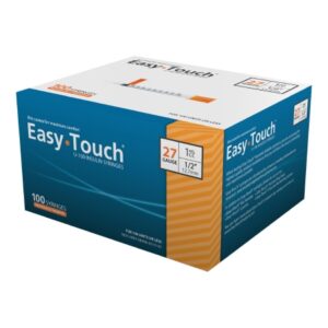 Standard Insulin Syringe with Needle EasyTouch 1 mL 1/2 Inch 27 Gauge NonSafety Thin Wall