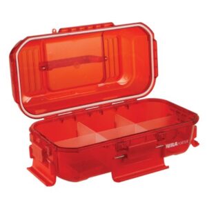 Specimen Storage / Transport Box DuraPorter 6-1/3 X 7-3/4 X 15 Inch Translucent Red Polycarbonate