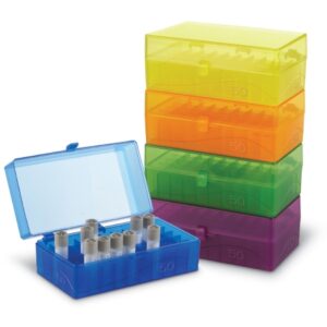 Cryo Storage Box 2-1/5 X 3-3/5 X 5-3/5 Inch Assorted Polypropylene 50 Tube Capacity