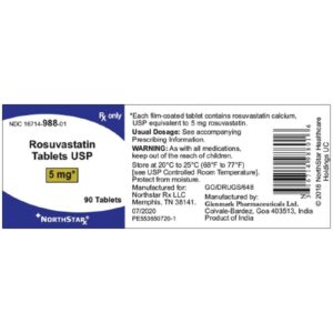 Rosuvastatin Calcium 5 mg Tablet 90 Tablets
