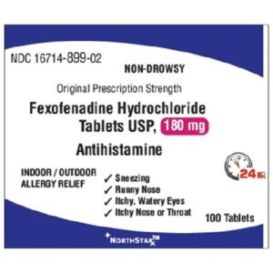 Allergy Relief 180 mg Strength Tablet 100 per Bottle