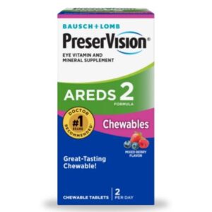 Vitamin Supplement PreserVision Areds 2 Chewable Tablet 60 per Bottle Mixed Berry Flavor