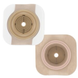 Ostomy Barrier New Image CeraPlus Trim to Fit, Extended Wear Adhesive Tape Borders 57 mm Flange Red Code System Up to 1-1/2 Inch Opening