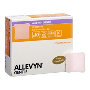 Foam Dressing Allevyn Gentle 2 X 2 Inch Without Border Film Backing Silicone Adhesive Square Sterile
