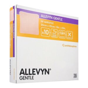 Foam Dressing Allevyn Gentle 8 X 8 Inch Without Border Film Backing Silicone Adhesive Square Sterile