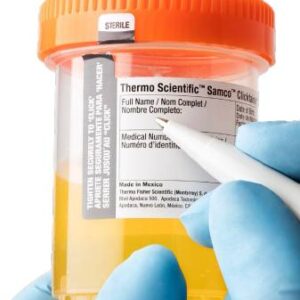 Specimen Container Samco Clicktainer 53 mm Opening 90 mL (3 oz.) Screw Cap Patient Information Sterile